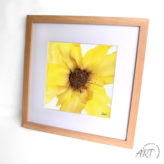 Sunflower 12"x12" Art Print (Alderwood Frame)