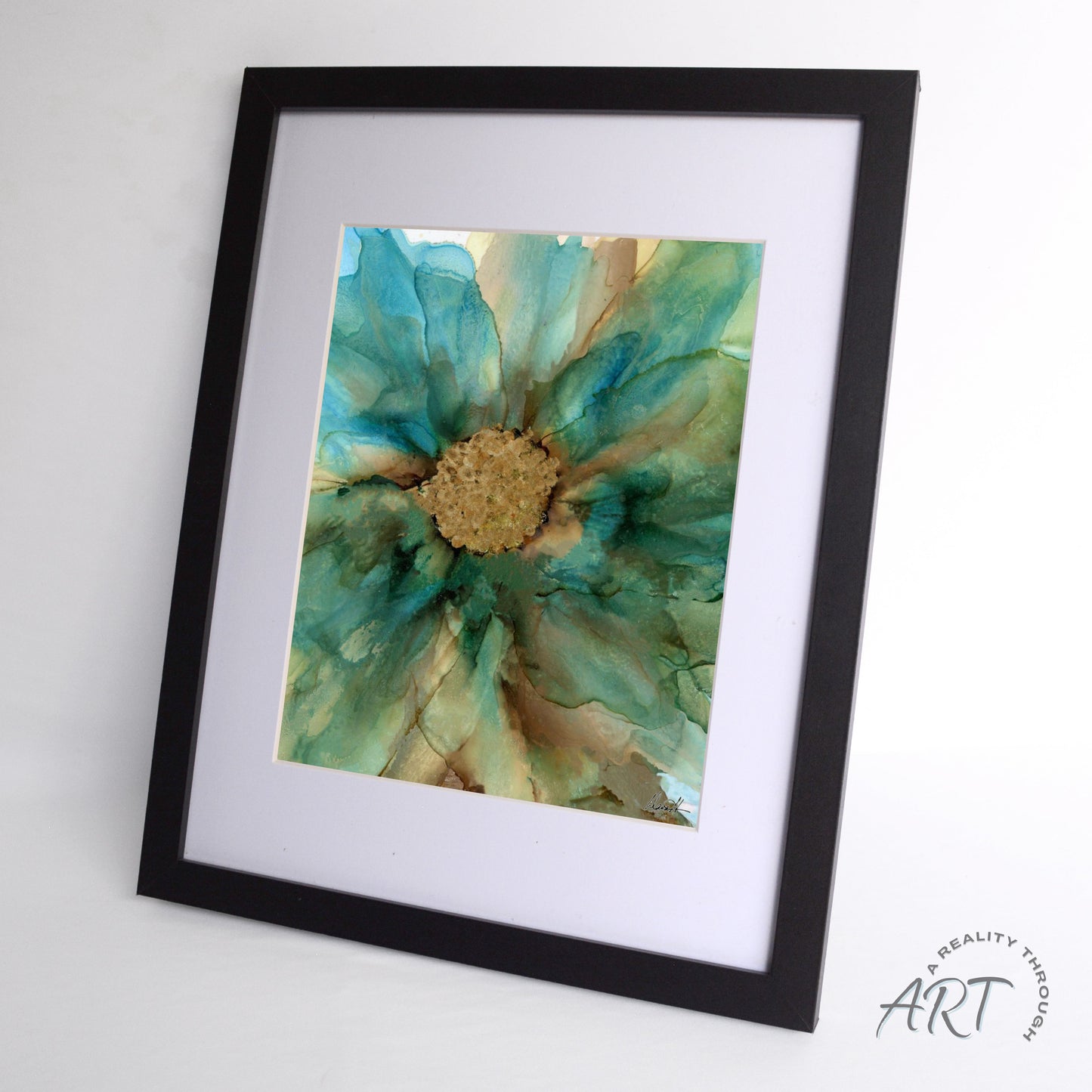 Mermaid 12"x15" Art Print (Black Frame)