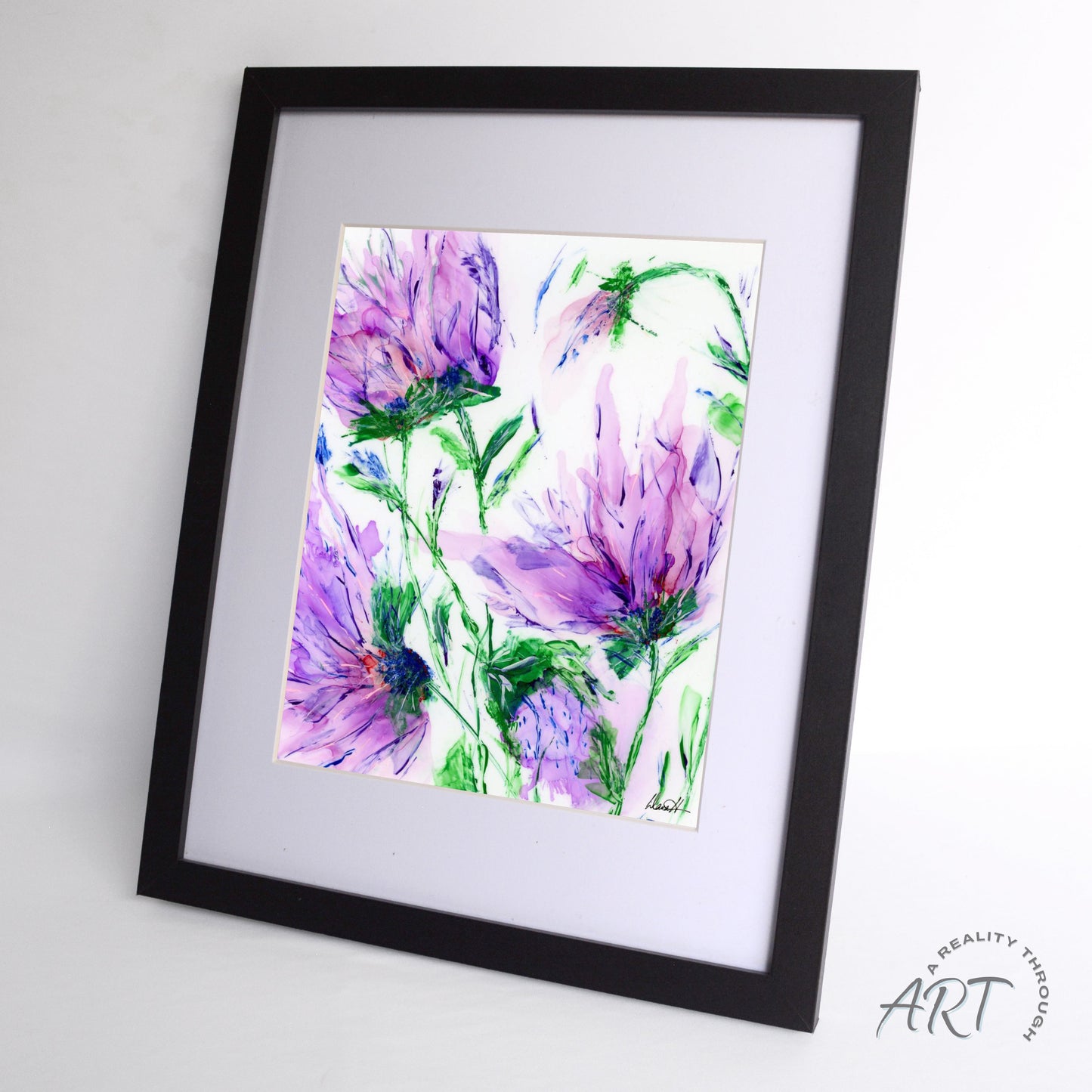 Purple Rain 12"x15" Art Print (Black Frame)