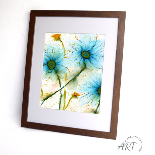 Bluey 12"x15" Art Print (Walnut Frame)