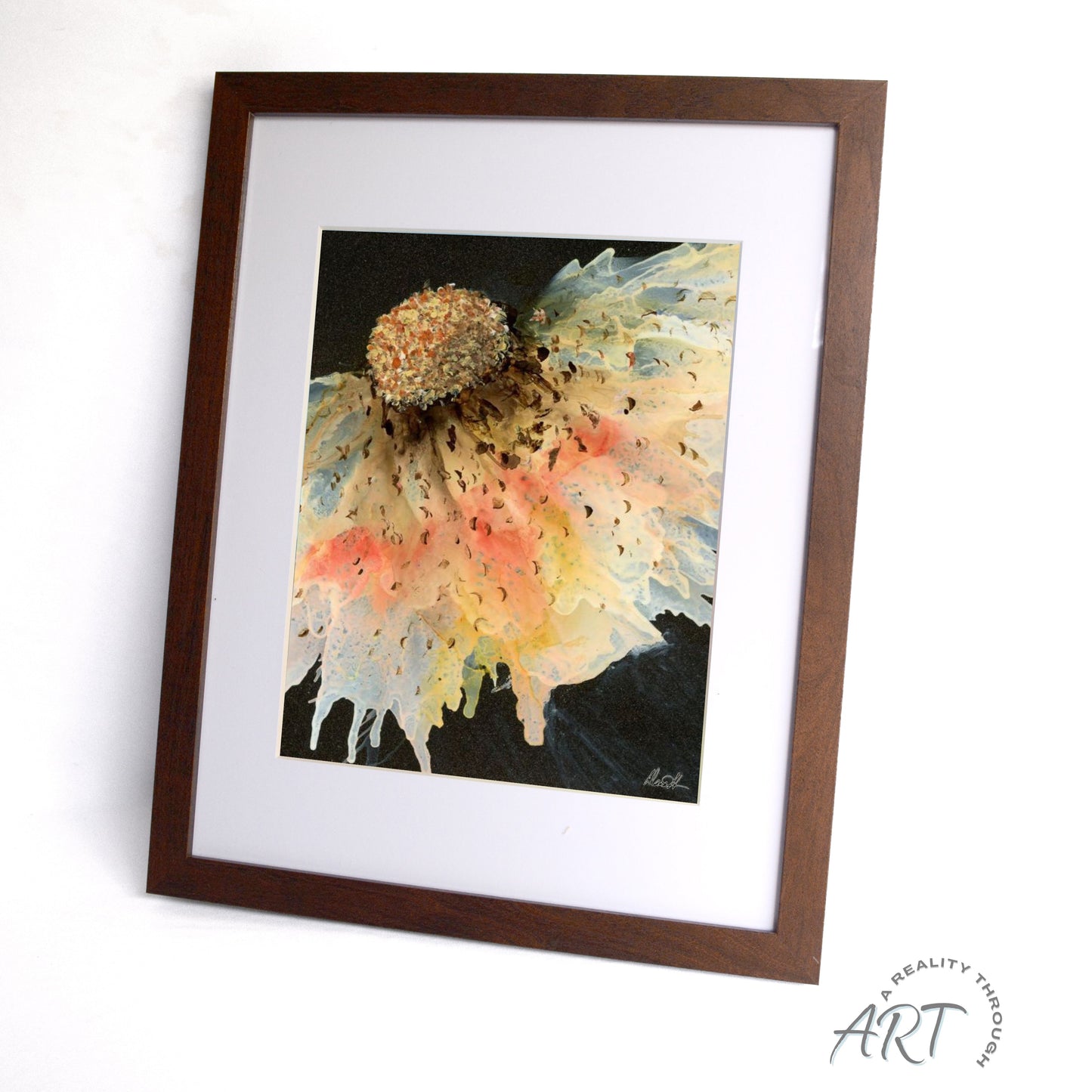 Content 12"x15" Art Print (Walnut Frame)