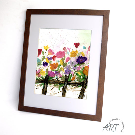 Friends 12"x15" Art Print (Walnut Frame)