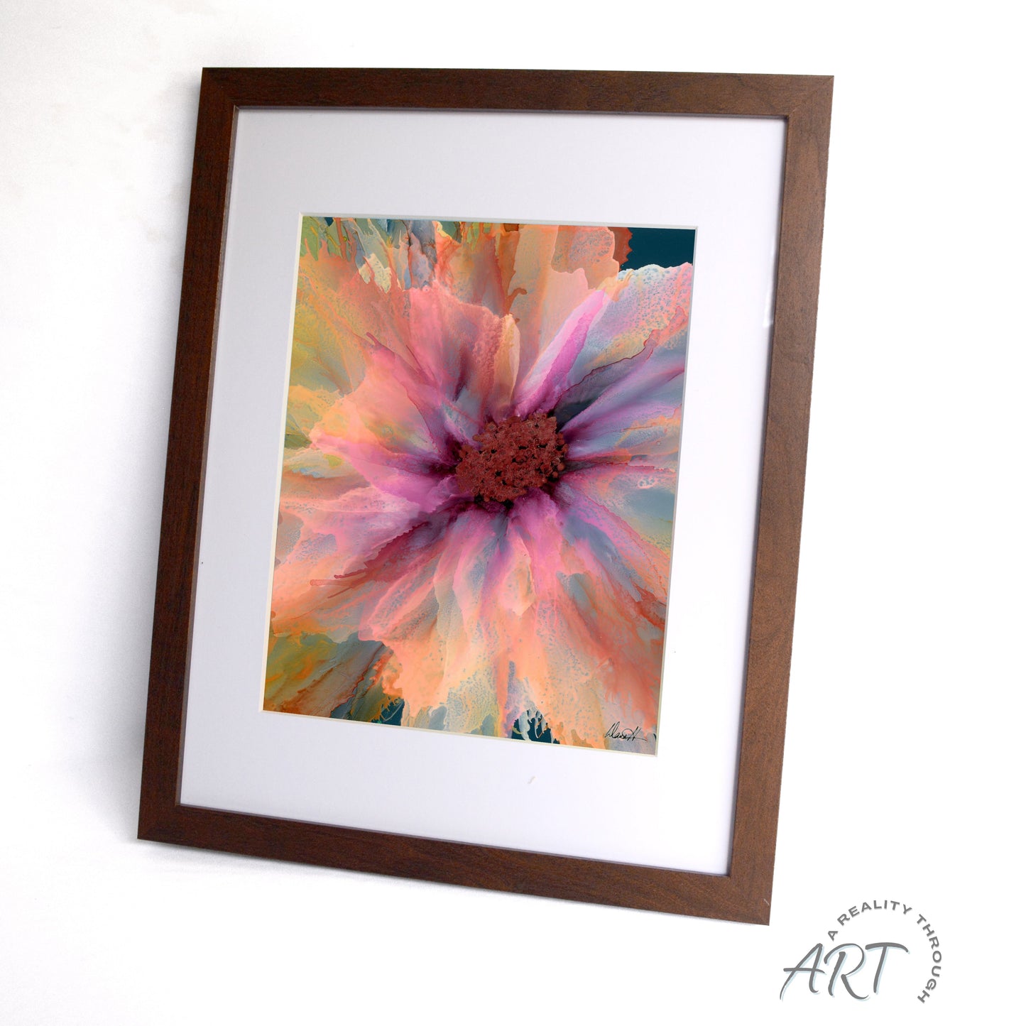 Gaze 12"x15" Art Print (Walnut Frame)