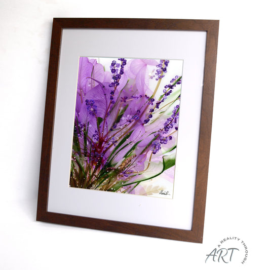 Lavender 12"x15" Art Print (Walnut Frame)