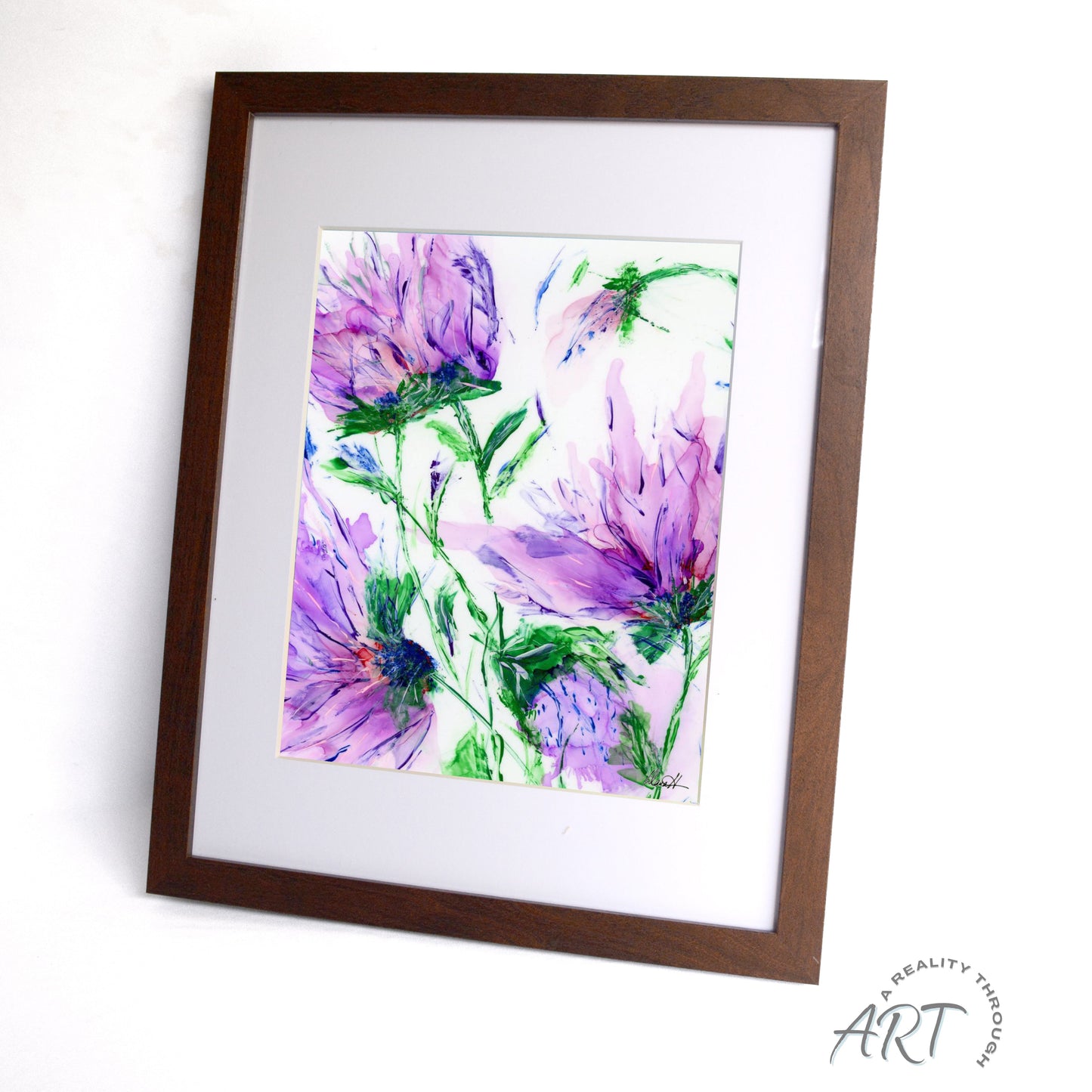 Purple Rain 12"x15" Art Print (Walnut Frame)