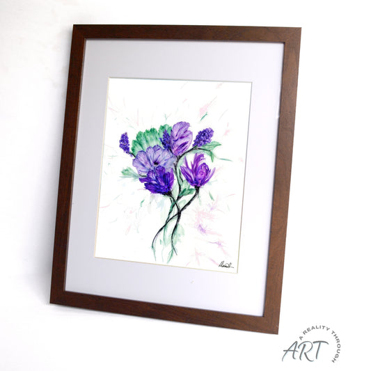 Simple Power 12"x15" Art Print (Walnut Frame)