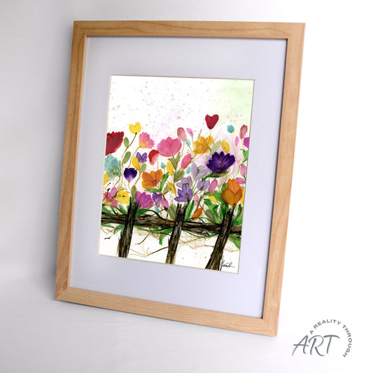 Friends 12"x15" Art Print (Alderwood Frame)