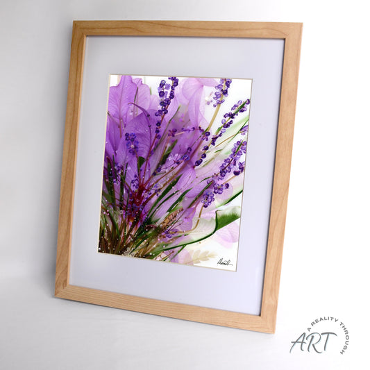 Lavender 12"x15" Art Print (Alderwood Frame)