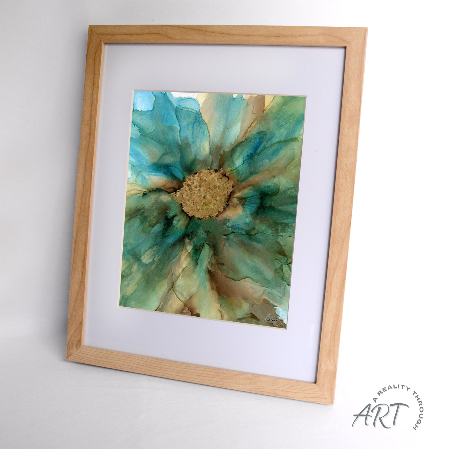 Mermaid 12"x15" Art Print (Alderwood Frame)