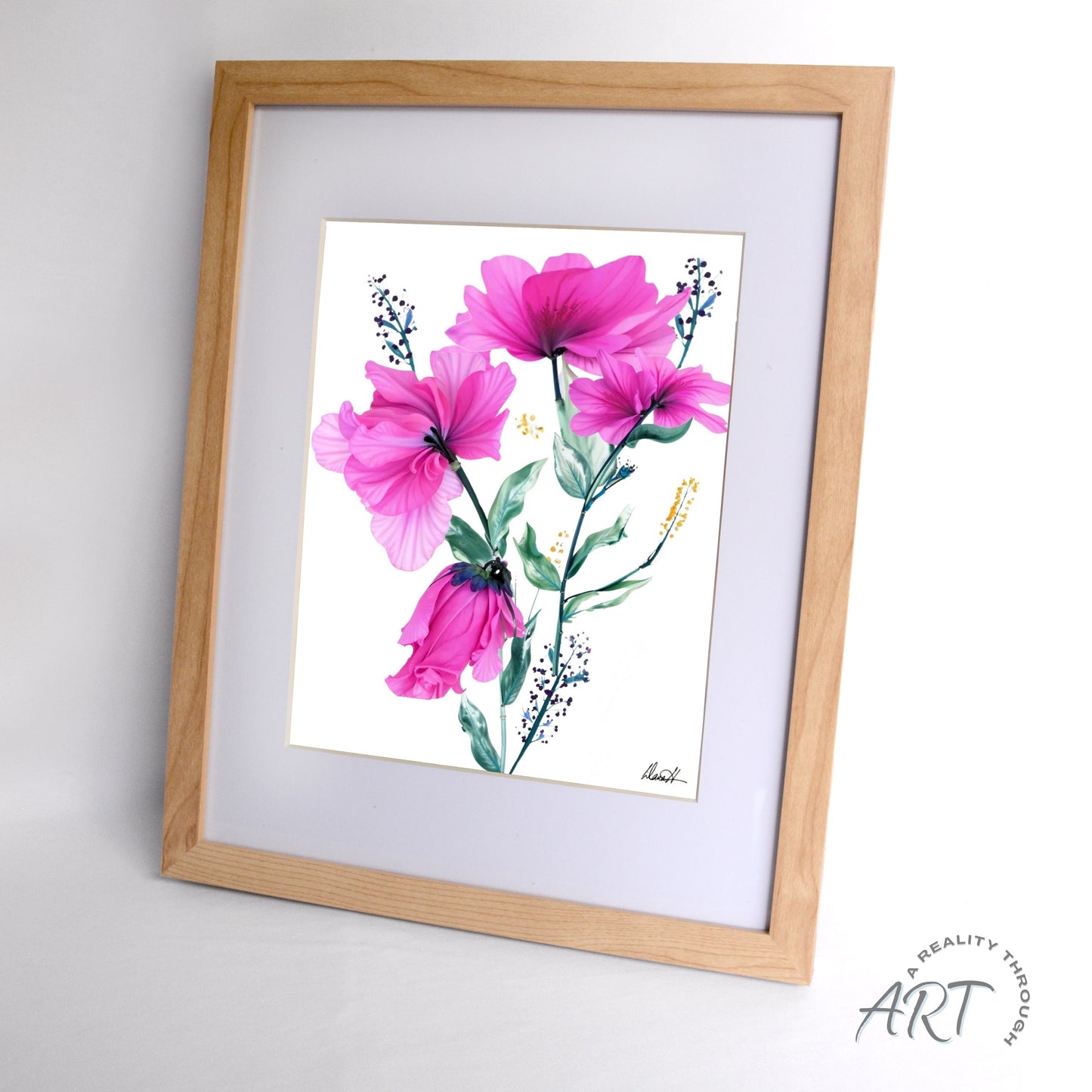Pretty In Pink 12"x15" Art Print (Alderwood Frame)