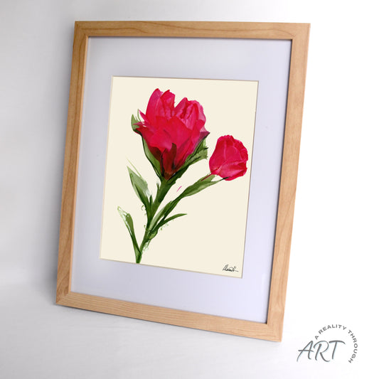 Rose 12"x15" Art Print (Alderwood Frame)