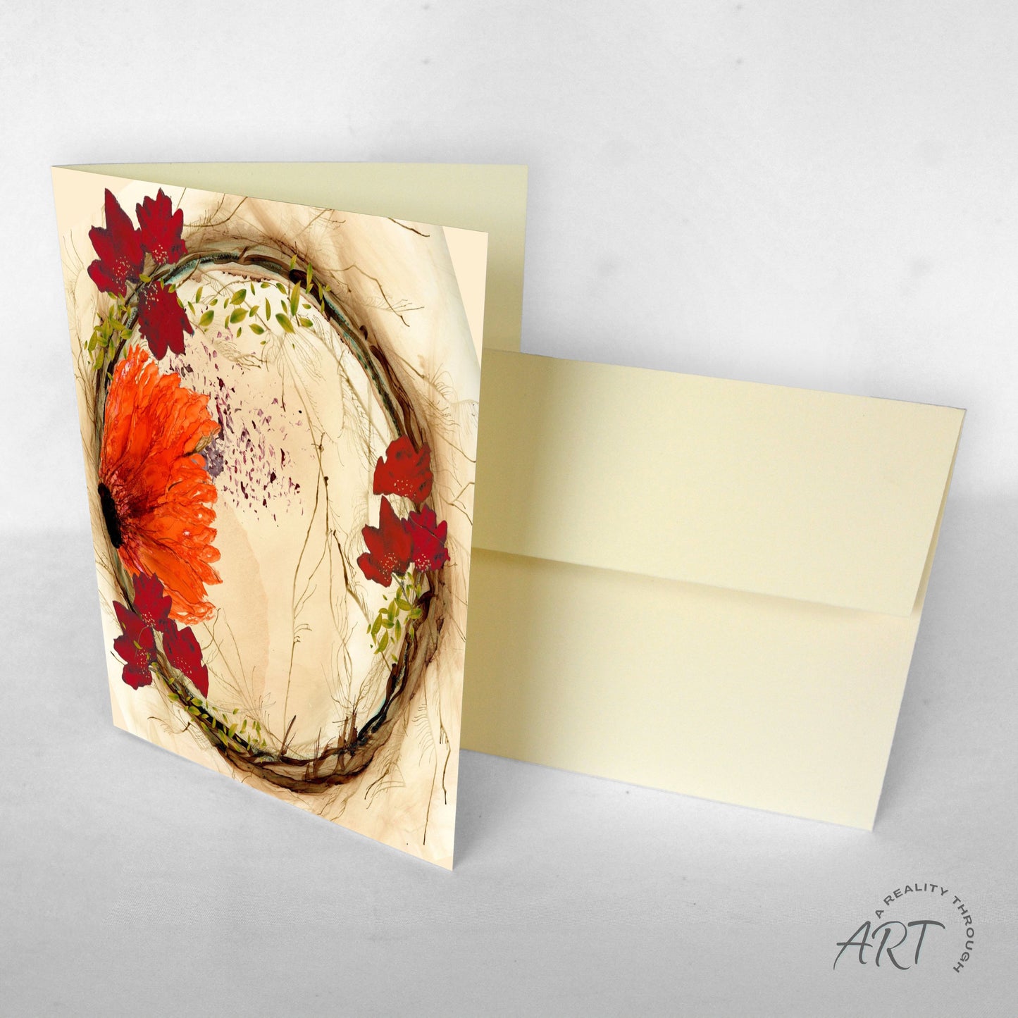 Orange Fall Greeting Card