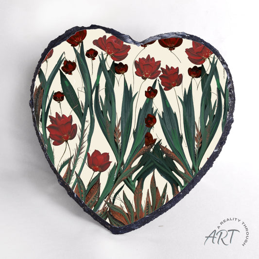 Poppy Slate Heart