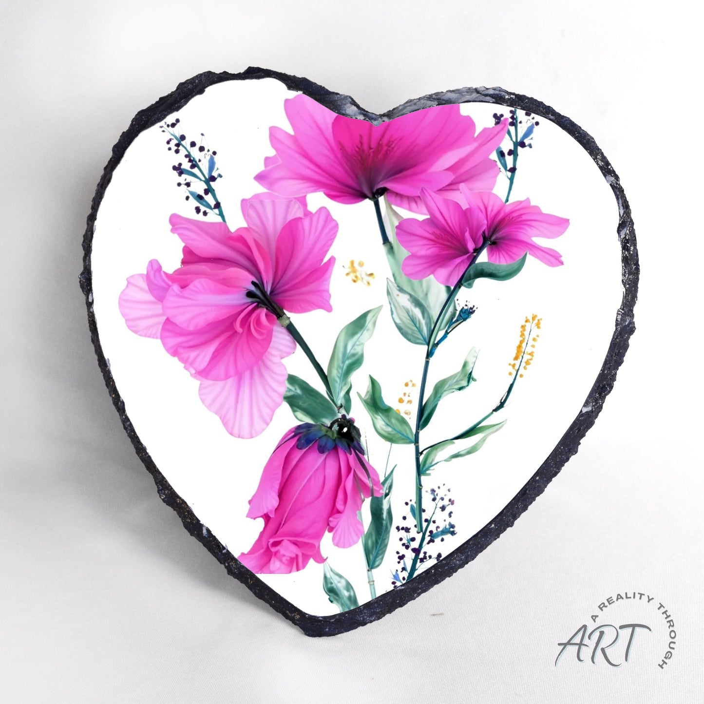 Pretty In Pink Slate Heart