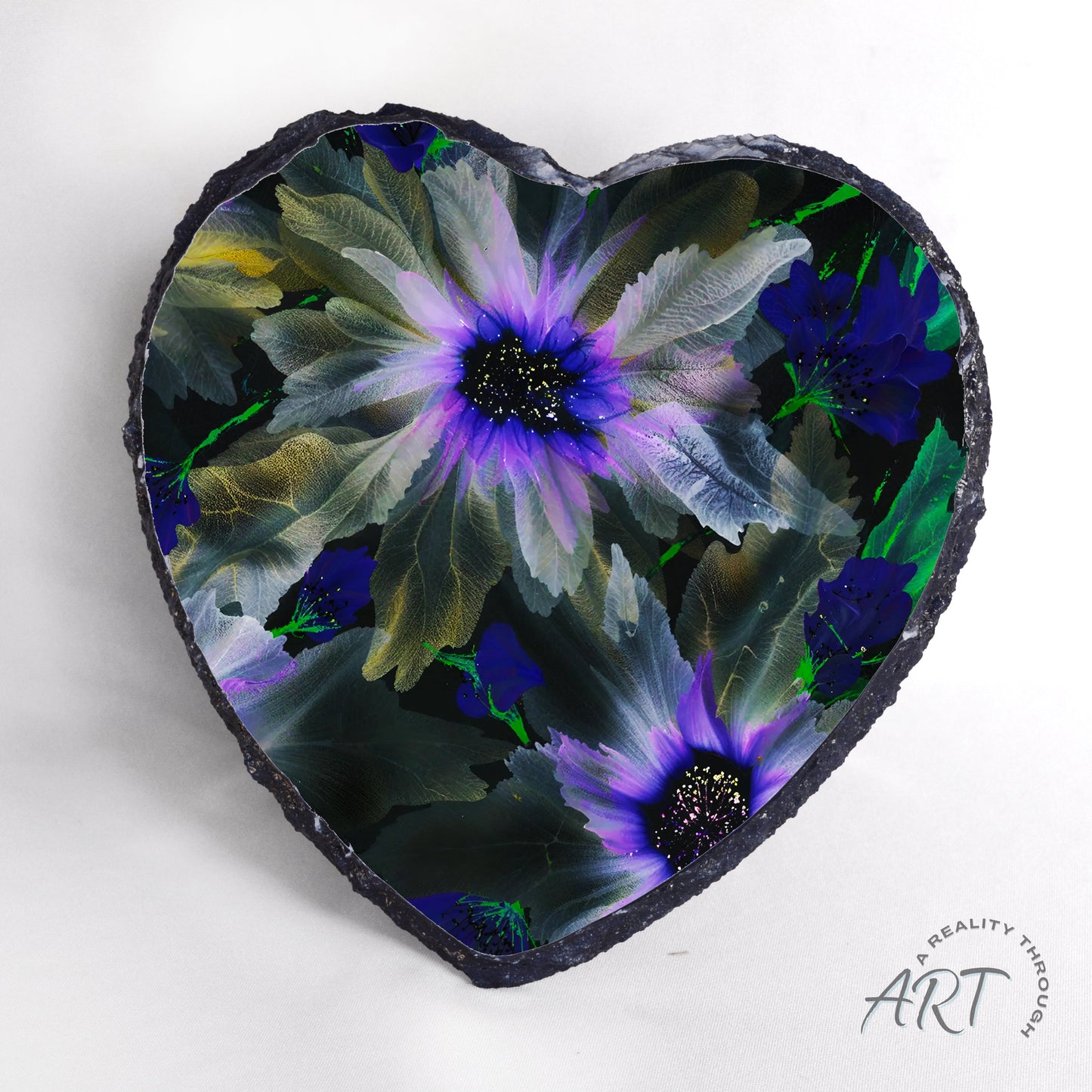 Purple Glory Slate Heart