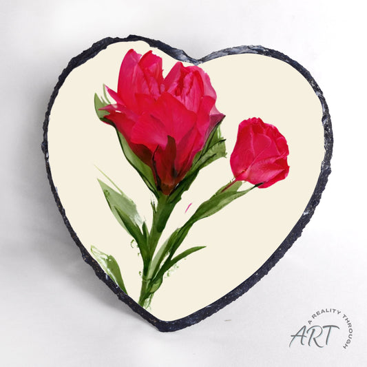 Rose Slate Heart