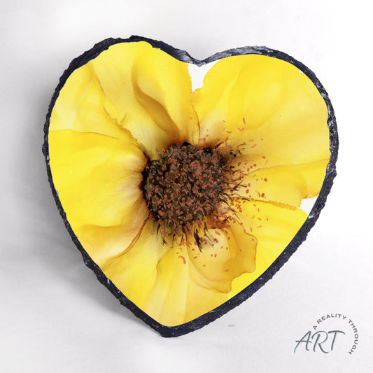Sunflower Slate Heart