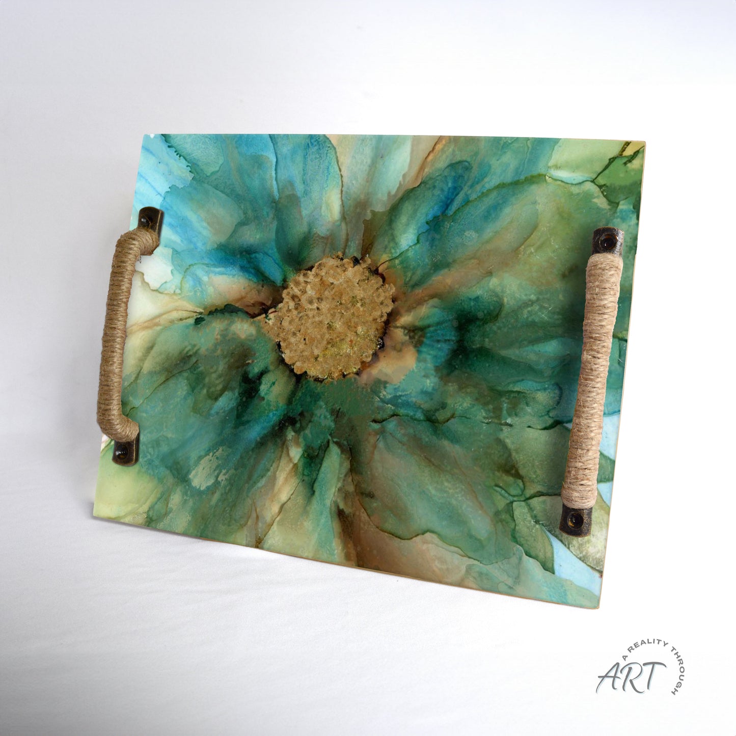 Mermaid Tray (Jute Wrapped Oil Rubbed Bronze)