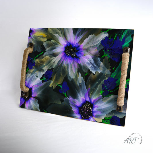 Purple Glory Tray (Jute Wrapped Oil Rubbed Bronze)