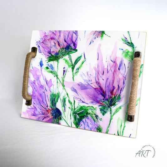 Purple Rain Tray (Jute Wrapped Oil Rubbed Bronze)